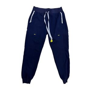 FIGS Slim Cargo jogger Scrub Pants Women XS Petite Navy Blue Technical Stretch